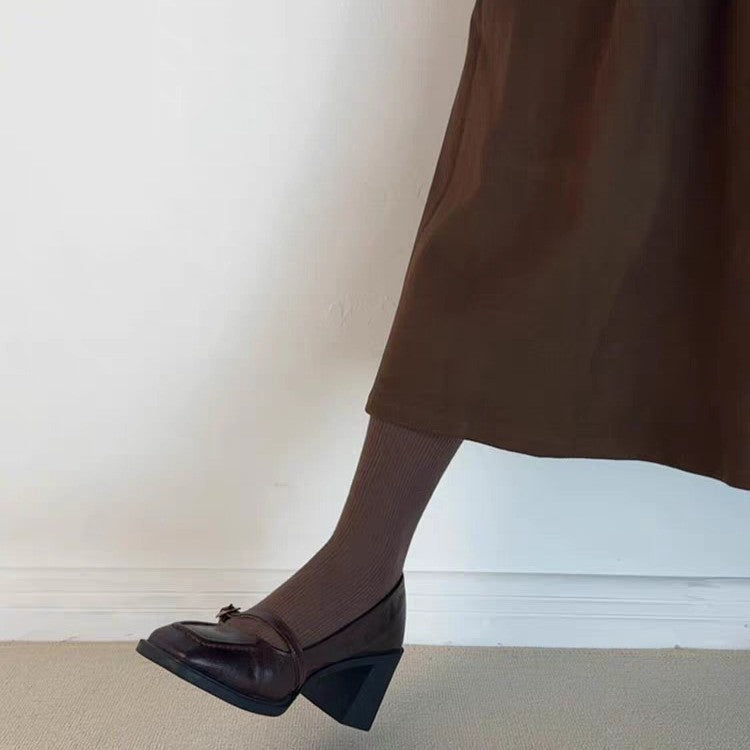 Damen elegante Mary Jane Pumps mit modischem Riemchen und komfortablem Blockabsatz R&B