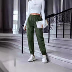 Damen Freizeit-Cargo-Hose mit elastischem Bund und praktischen Taschen R&B