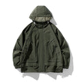 Herren winddichte praktische Outdoor-Jacke mit verstellbarer Kapuze und großen Taschen R&B