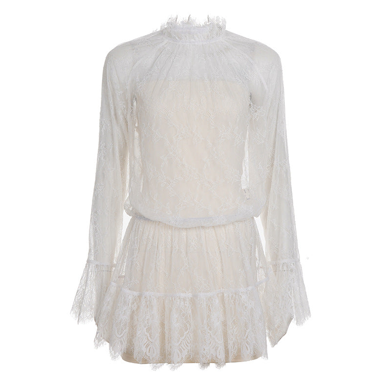 Damen Spitzen-Badeanzug mit elegantem Rüschenabschluss R&B