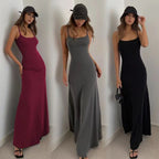 Damen Maxikleid mit elegantem Schnitt und verstellbaren Trägern R&B