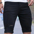 Herren Ripped Denim Shorts R&B