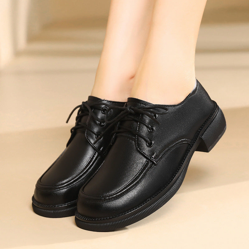 Damen Klassische Schnürschuhe aus hochwertigem Kunstleder mit rutschfester Sohle R&B