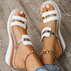 Damen Wedge-Sandaletten mit stylischem Riemen-Design und komfortablem Fußbett R&B