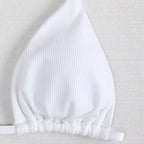 Damen Triangel-Bikini mit hohem Bund und verstellbaren BindR&Bändern R&B