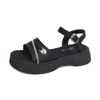 Damen elegante Sandalen mit modischem Riemchen und Glitzerdetails R&B