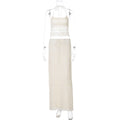Damen Maxikleid mit schulterfreiem Design und Raffungen R&B