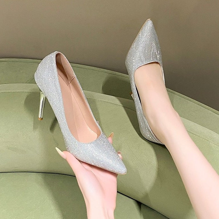 Damen Glamouröse High Heels mit funkelnden Strass-Applikationen R&B