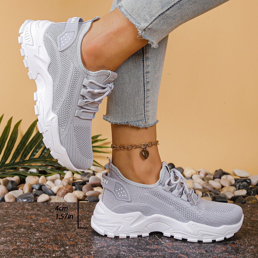 Damen Sportliche Mesh Sneakers mit dämpfender Sohle und atmungsaktiver Konstruktion R&B