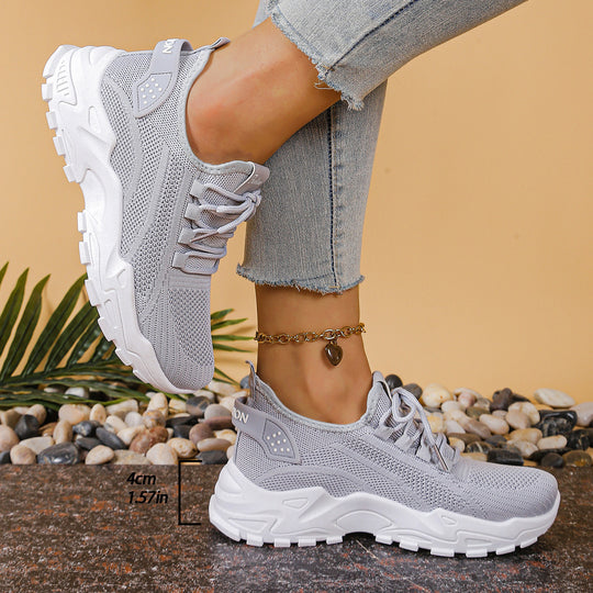 Damen Sportliche Mesh Sneakers mit dämpfender Sohle und atmungsaktiver Konstruktion R&B