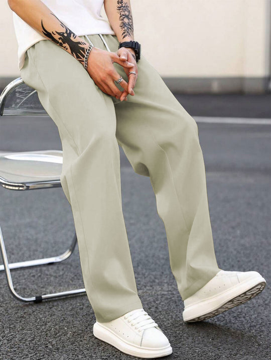 Herren modische Freizeithose mit weiter Passform und elastischem Bund R&B