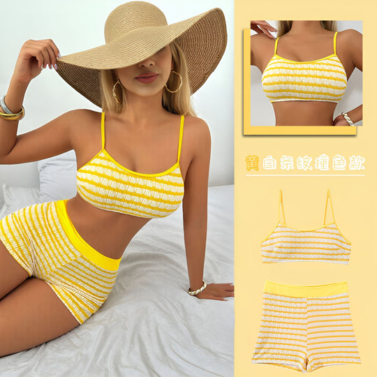 Damen Cropped Top und Shorts Set R&B