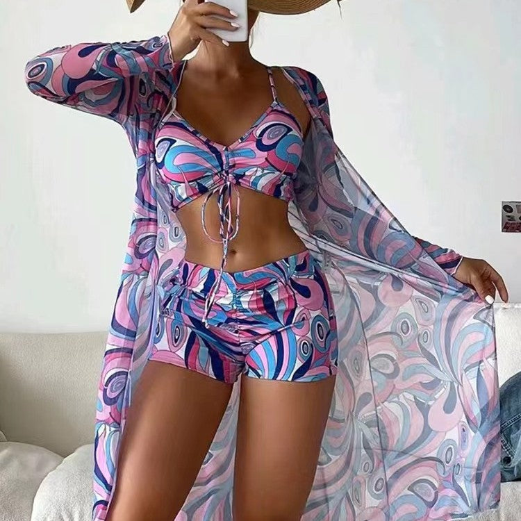 Damen Tankini-Set mit modischem Overshirt R&B