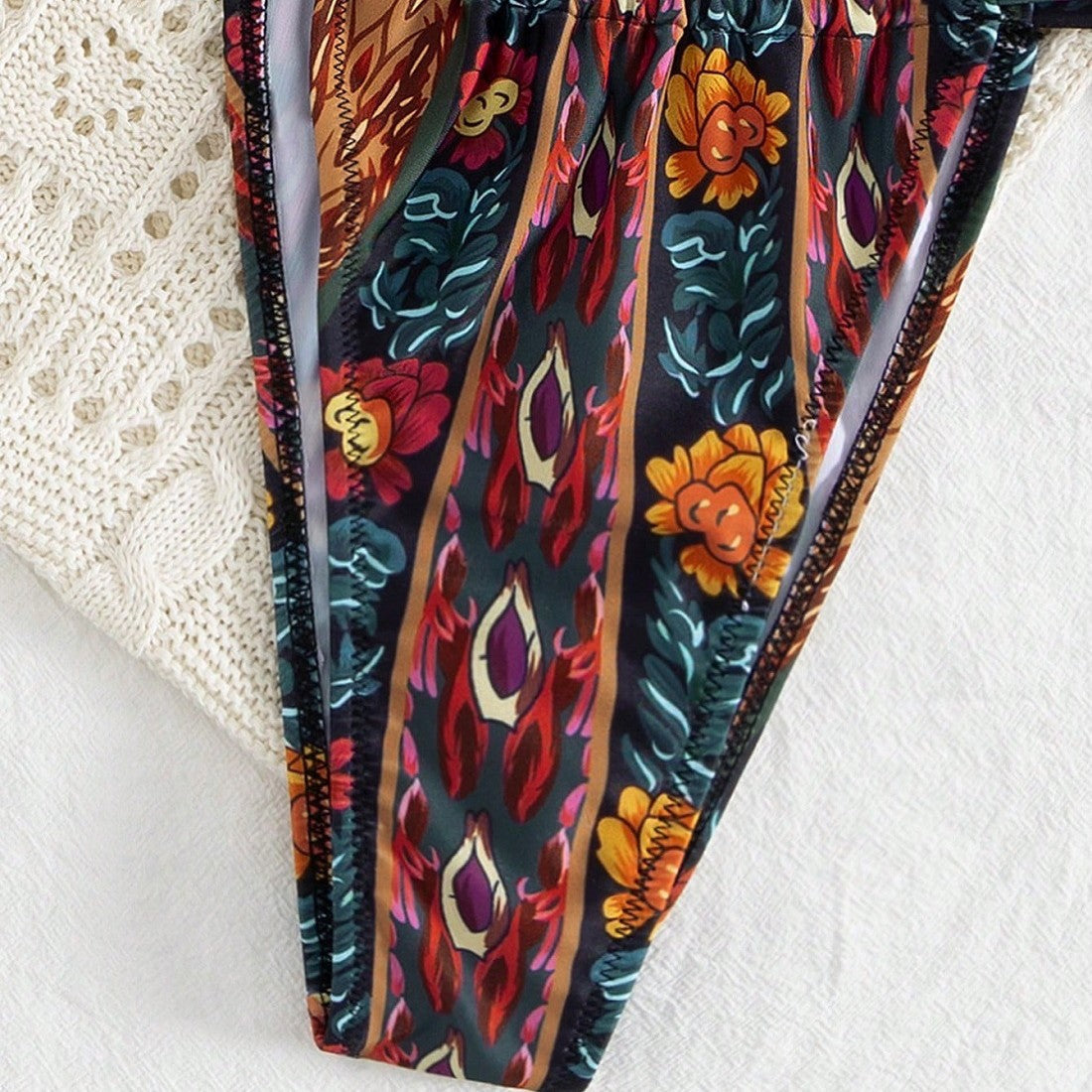 Damen Triangel-Bikini mit floralem Muster R&B