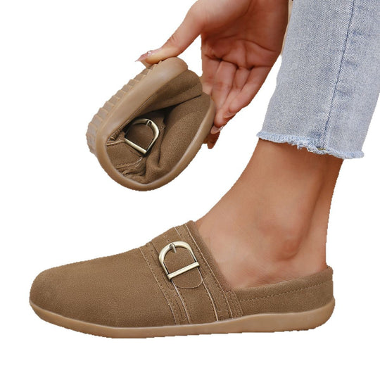 Damen Komfortable Mules mit modischer Schnalle R&B