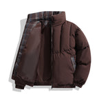 Herren isolierte Steppjacke mit hohen Kragen und praktischen Taschen R&B