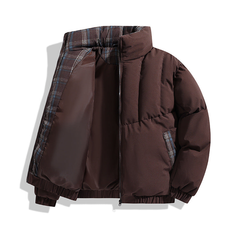 Herren isolierte Steppjacke mit hohen Kragen und praktischen Taschen R&B