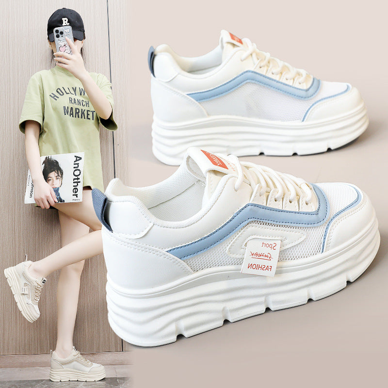 Damen Sportliche Plateau Sneakers mit atmungsaktivem Obermaterial und modischem Design R&B