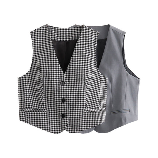 Damen Elegante Taillierte Weste R&B