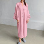Damen Kimono-Style Morgenmantel mit verspieltem Rüschendetail R&B