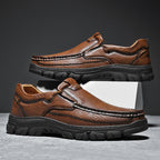 Herren Bequeme Leder Slipper mit rutschfester Sohle R&B