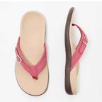 Damen Elegante und komfortable Zehentrenner-Sandalen mit verstellbarem Riemen R&B