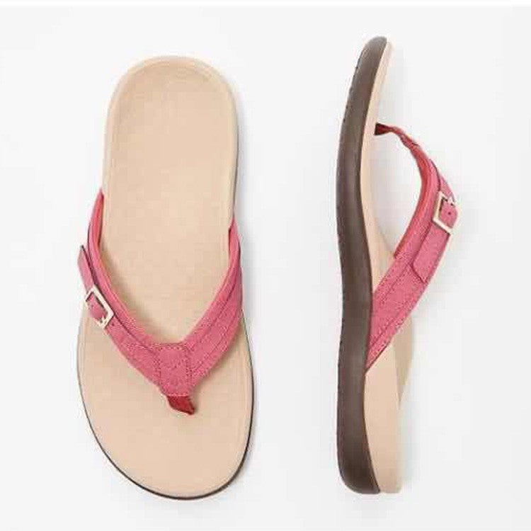 Damen Elegante und komfortable Zehentrenner-Sandalen mit verstellbarem Riemen R&B