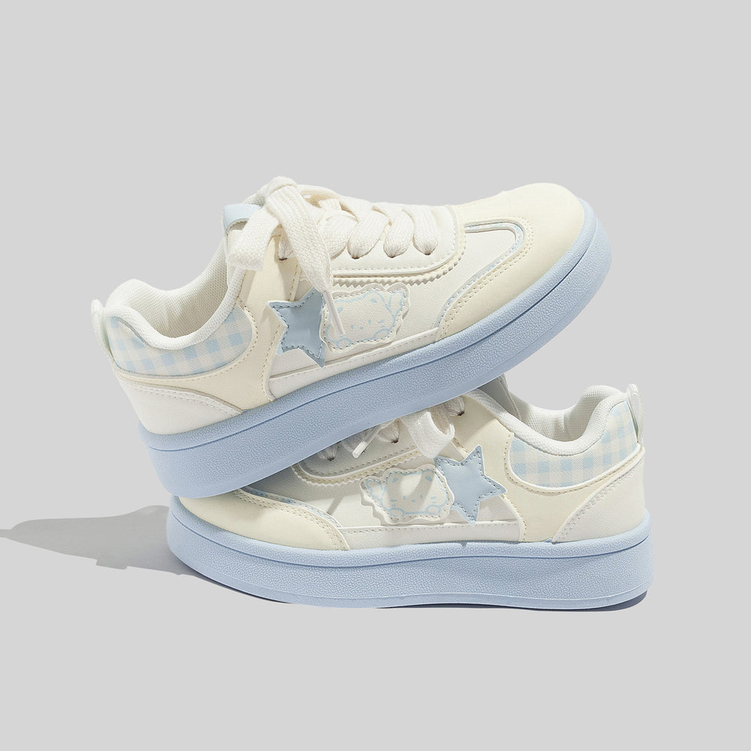Damen Sneakers mit verspieltem Sternenmuster und weichem Innenfutter R&B