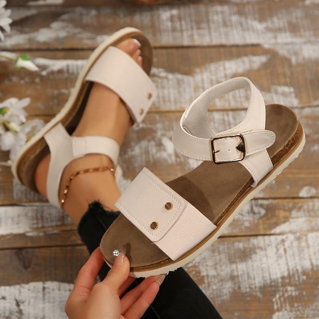 Damen Bequeme Sandalen mit verstellbarem Riemen R&B