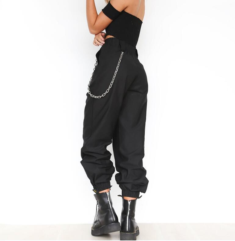 Damen Baggy-Hose mit Kettendetails und komfortablem Bund R&B