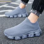 Damen Freizeit-Sneaker mit elastischem Strickoberteil und rutschfester Sohle R&B