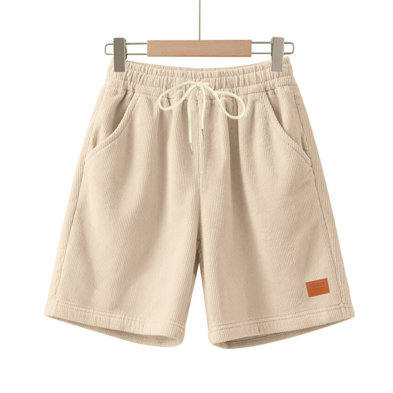 Herren nan lässige Bermudashorts aus feinstrukturiertem Baumwollmix mit elastischem Bund und Kordelzug R&B