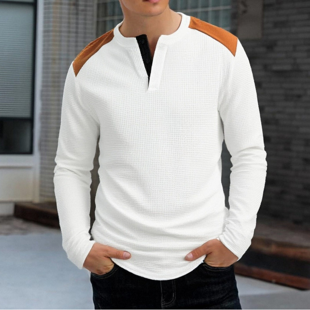 Herren Langarmshirt mit einzigartigem Strukturdesign R&B