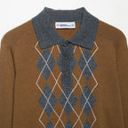 Damen Poloshirt mit modernem Argyle-Muster und komfortablem Schnitt R&B