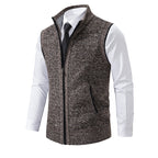 Herren Strickweste mit Reißverschluss und strukturiertem Design R&B