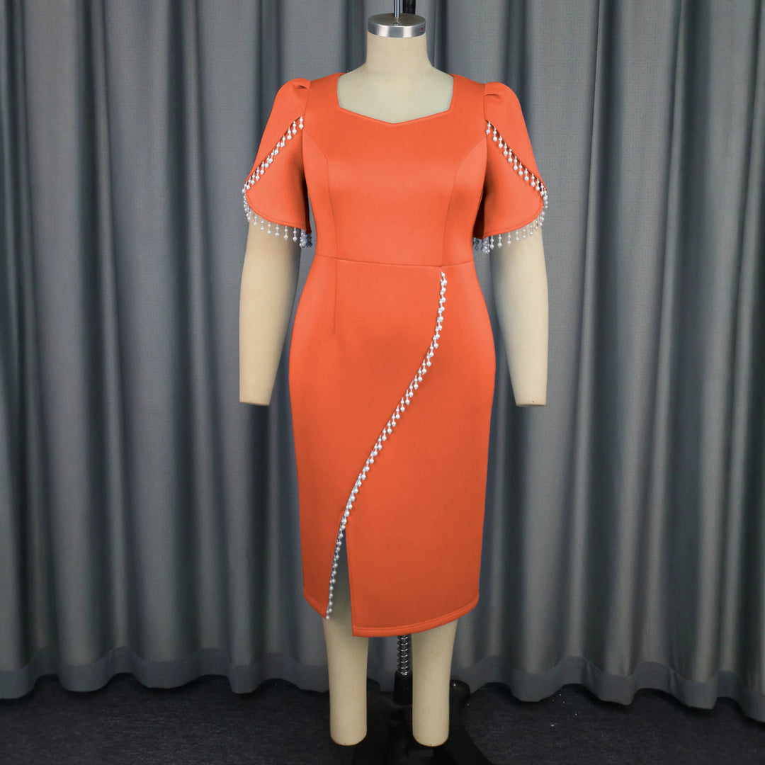 Damen figurbetontes Kleid mit eleganten Paillettenverzierungen R&B
