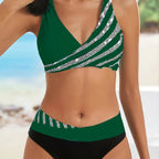 Damen Sportliches Bikini-Set mit trendigem Wickeloberteil R&B