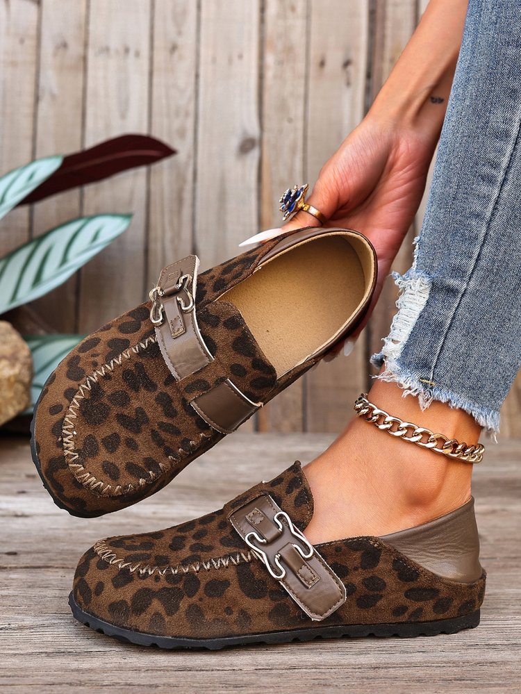 Damen modische Clogs mit dekorativen Schnallen und komfortabler Profilsohle R&B