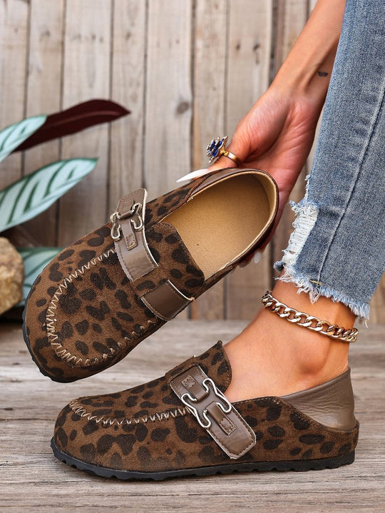 Damen modische Clogs mit dekorativen Schnallen und komfortabler Profilsohle R&B