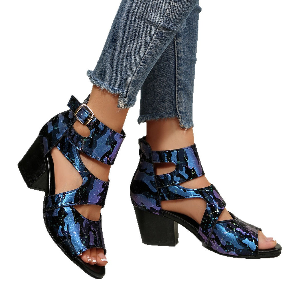 Damen Blockabsatz Sandalen R&B