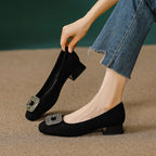 Damen elegante Ballerinas mit funkelndem Schmuck