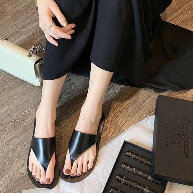 Damen elegante Zehentrenner-Sandalen aus hochwertigem Material R&B