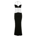 Damen Elegantes Maxikleid mit Kettenakzenten und schmalem Schnitt R&B