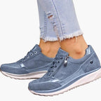 Damen Sportliche Sneakers mit modischem Reißverschluss und atmungsaktiver Oberfläche R&B