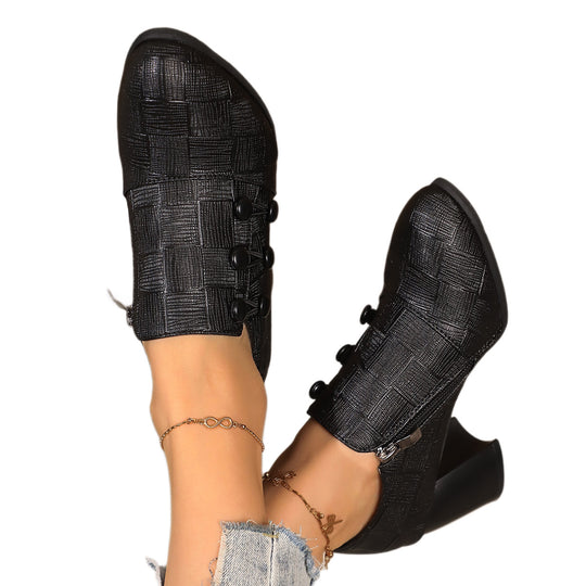 Damen elegante Stiefeletten mit modischem Knopfdesign R&B