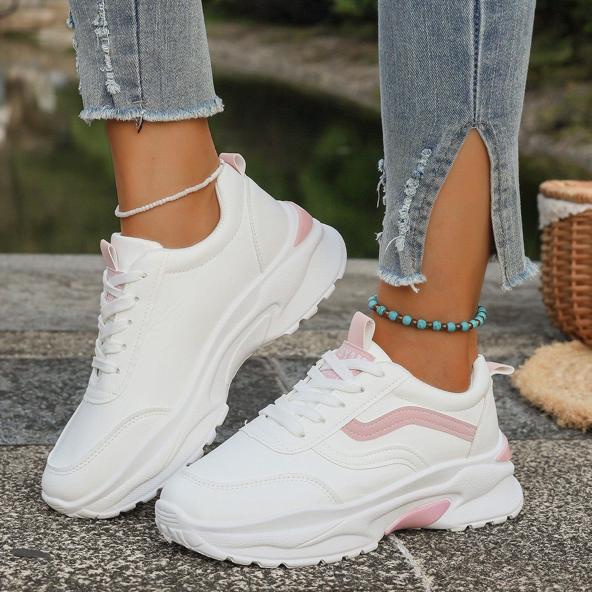 Damen Trendige Fitness-Sneaker mit gepolsterter Laufsohle R&B
