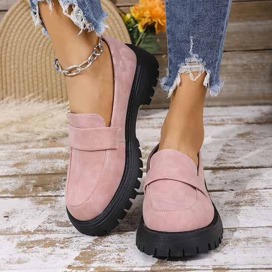 Damen modische Mokassins mit robuster Sohle R&B