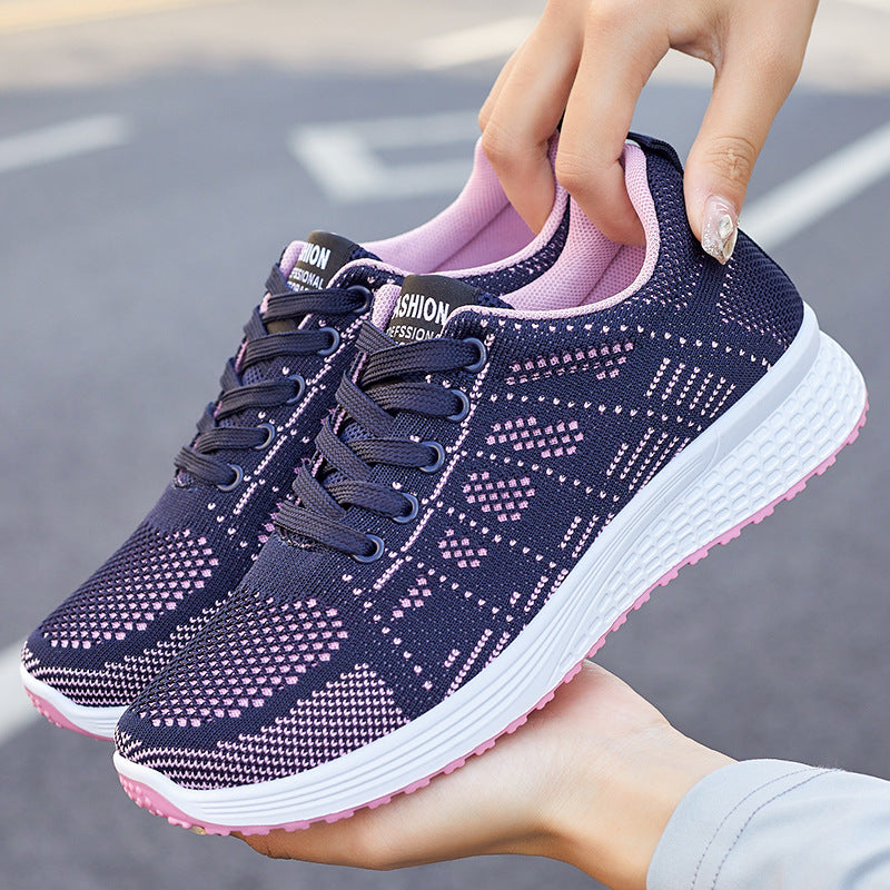 Damen nan leichte atmungsaktive Freizeit-Sneaker mit viskoelastischer Komfortsohle R&B