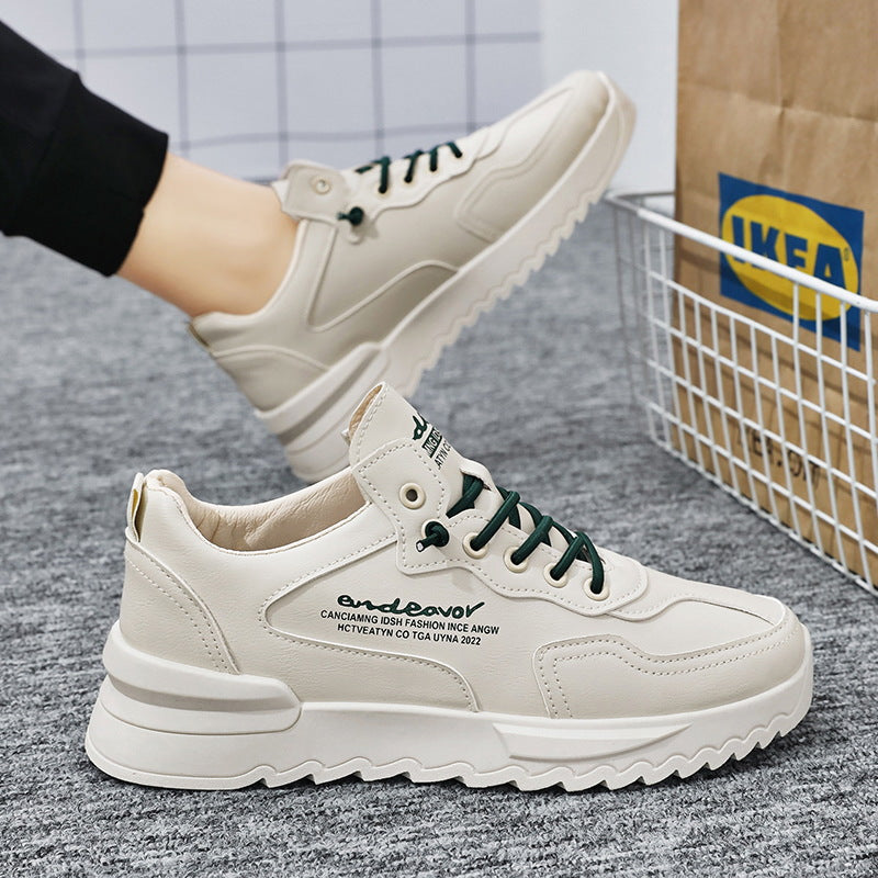 Damen Sportliche Ledersneaker mit dämpfender Sohle und modischem Design
