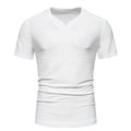 Herren V-Ausschnitt T-Shirt mit strukturiertem Design